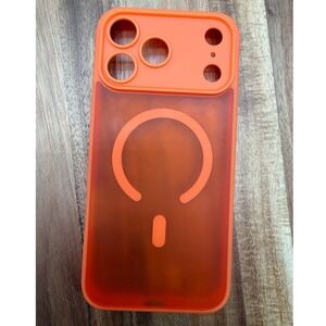 Orange MagSafe iPhone 17 Pro Max Case Matte Frosted Magnetic Wireless